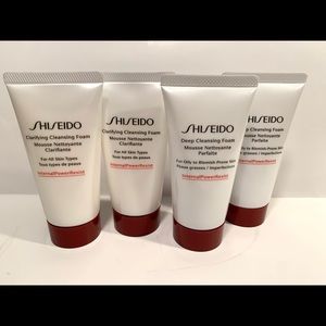 Shiseido New 2 Clarifying Cleansing Foam & 2 Deep Cleansing Foam- all 1.8Oz/50Ml